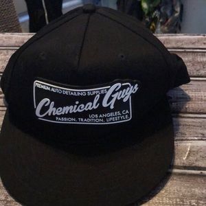 Chemical guys Los Angeles adjustable snap back black hat.